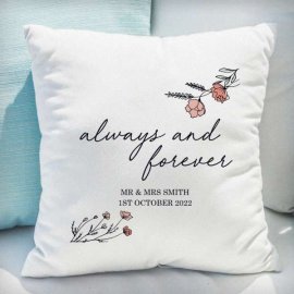 (image for) Personalised Always and Forever Cushion