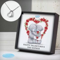 (image for) Personalised Me to You Valentine Sentiment Heart Necklace and Box