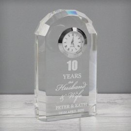 (image for) Personalised Anniversary Crystal Clock