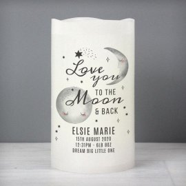 (image for) Personalised Baby To The Moon and Back LED Candle