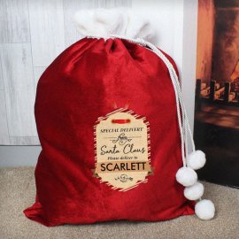 (image for) Personalised Special Delivery Luxury Pom Pom Sack