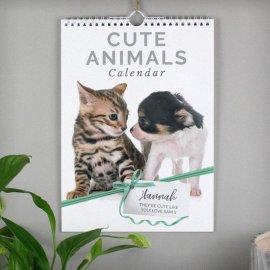 (image for) Personalised A4 Cute Animals Calendar