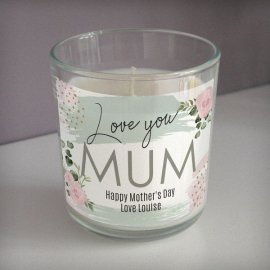 (image for) Personalised Abstract Rose Scented Jar Candle