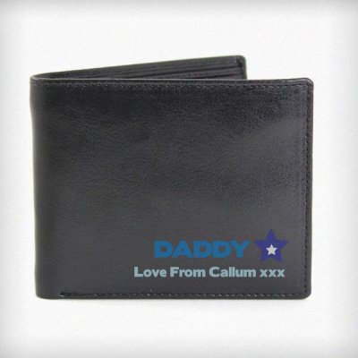 (image for) Personalised Blue Worlds Best Dad Leather Wallet