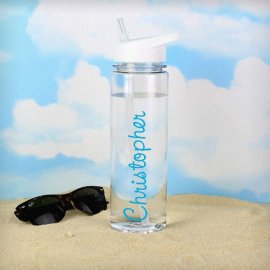 (image for) Personalised Blue Name Island Water Bottle