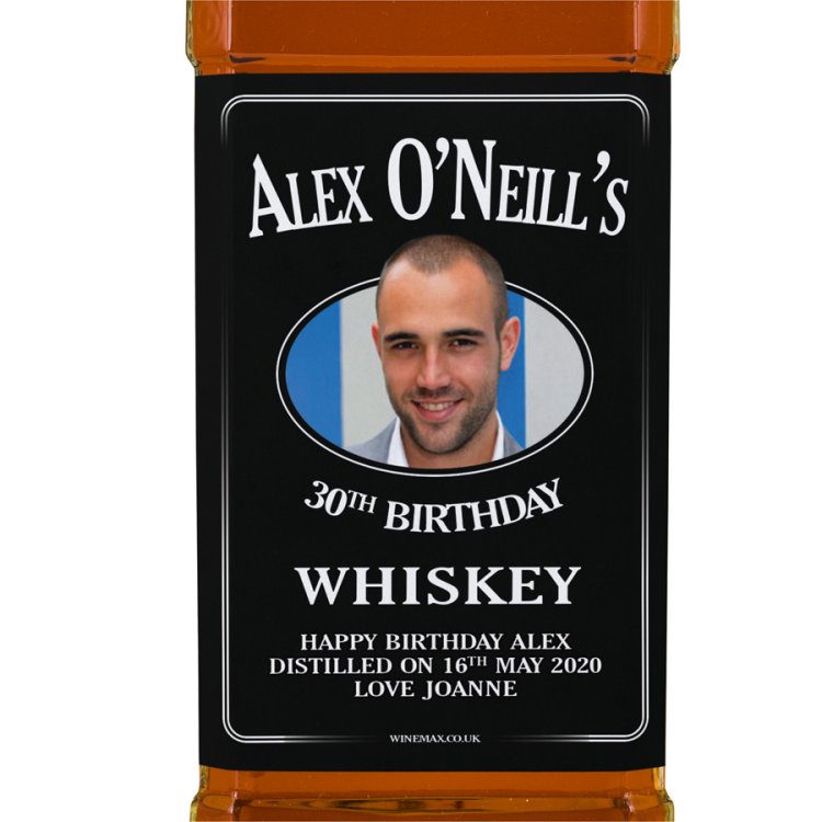 (image for) 50th Birthday Gift JDesign Personalised Whiskey - Click Image to Close