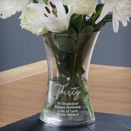 (image for) Personalised Big Age Glass Vase