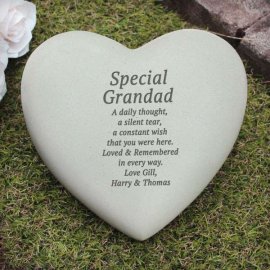(image for) Personalised Free Text Heart Memorial