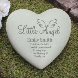 (image for) Personalised Little Angel Heart Memorial