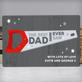 (image for) Personalised "The Best Dad Ever Saw" Metal Sign