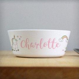 (image for) Personalised Baby Unicorn Plastic Bowl