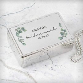 (image for) Personalised Botanical Rectangular Jewellery Box