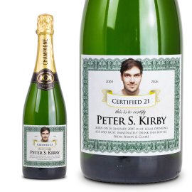 (image for) 21st Birthday Present Personalised Birthday Champagne