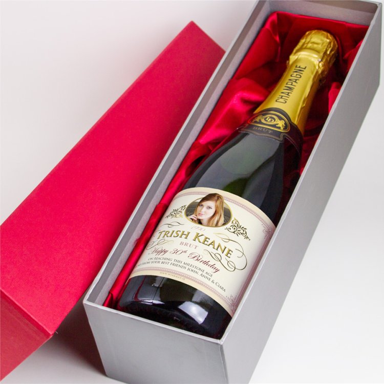 Modal Additional Images for 30th Birthday Personalised Champagne Gift