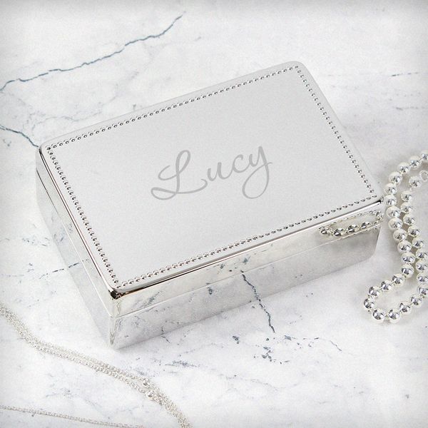 Modal Additional Images for Personalised Name Rectangular Jewellery Box