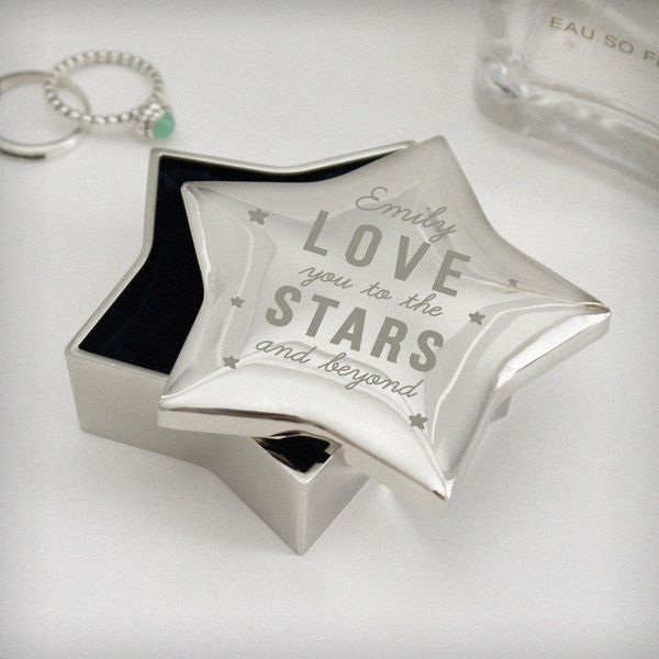 Modal Additional Images for Personalised Love You To The Stars Star Trinket Box