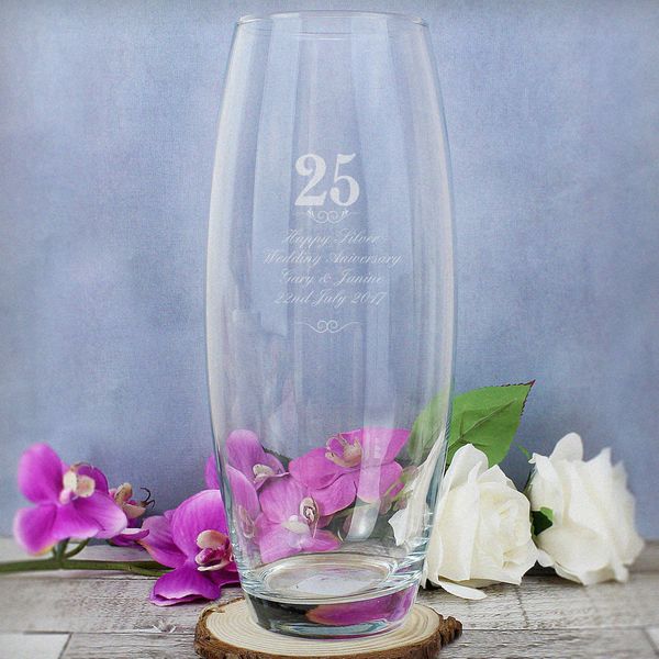 (image for) Personalised 25 Years Bullet Vase - Click Image to Close