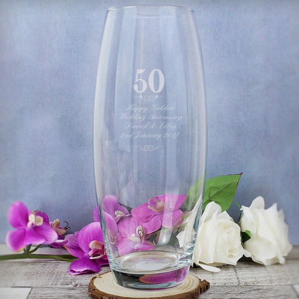 (image for) Personalised 50 Years Bullet Vase - Click Image to Close