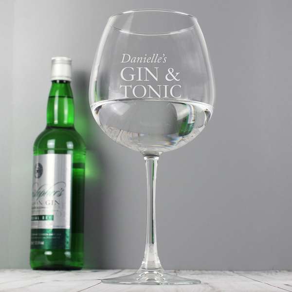 (image for) Personalised Gin & Tonic Balloon Glass - Click Image to Close
