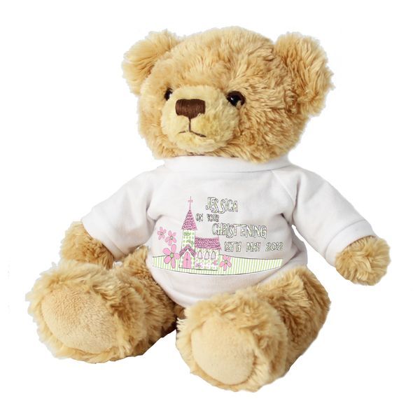 (image for) Personalised Pink Church Message Bear - Click Image to Close