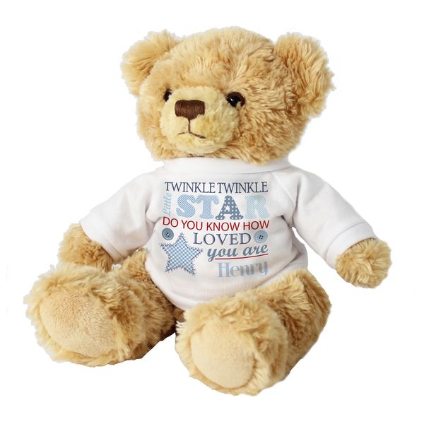(image for) Personalised Twinkle Boys Teddy - Click Image to Close