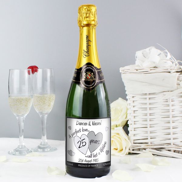 (image for) Personalised A Perfect Love Silver Champagne