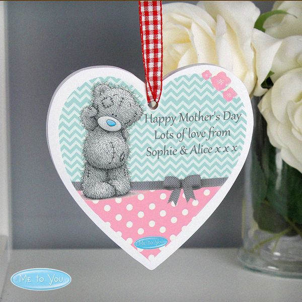 (image for) Personalised Me To You Pastel Belle Wooden Heart Decoration - Click Image to Close