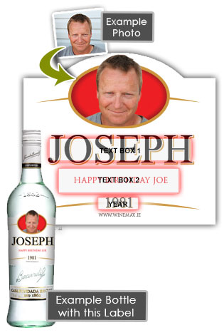 (image for) Bacardi Rum Bottle with Personalised Label 70cl - Click Image to Close