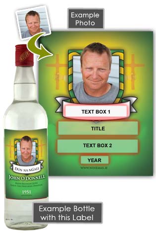 (image for) Donegal GAA Fan Birthday Present Personalised Vodka Gifts - Click Image to Close