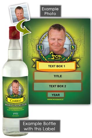 (image for) Kerry GAA Fan Birthday Present Personalised Vodka Gifts - Click Image to Close