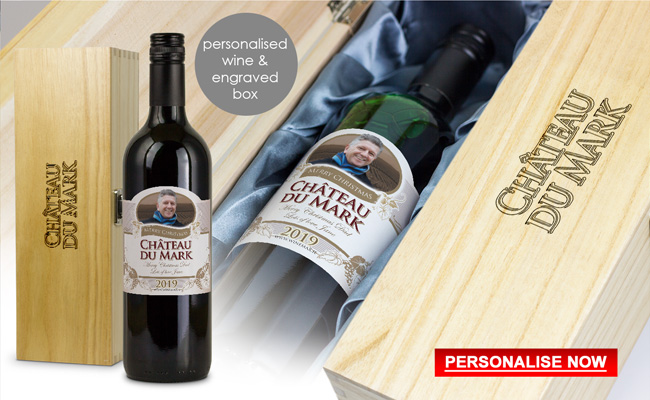 Personalised Wine Engraved Wooden Wine Box Gift Set