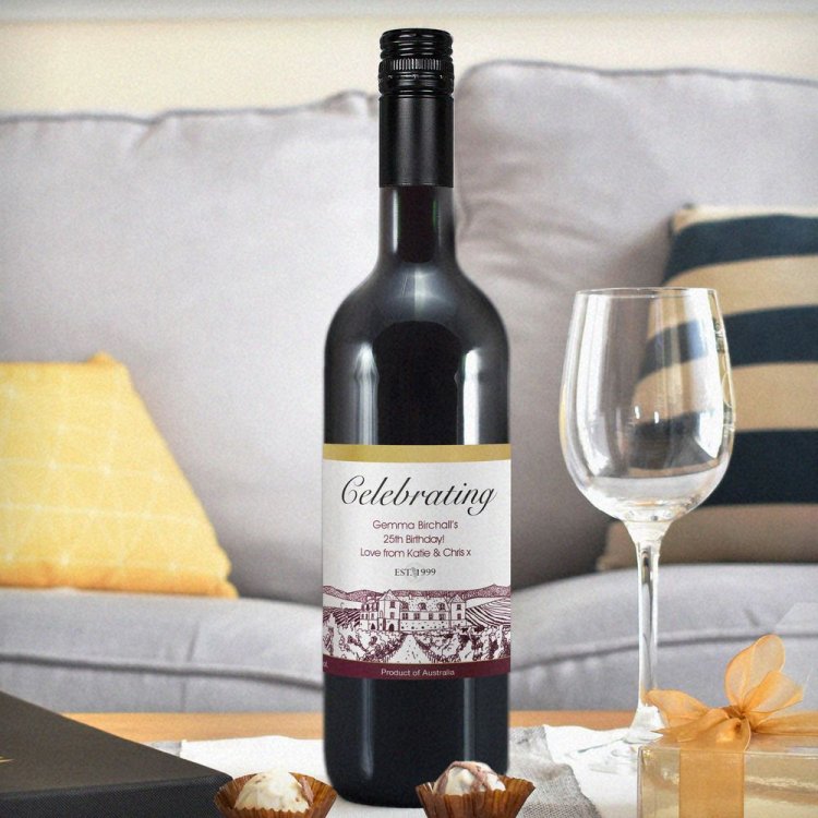 Modal Additional Images for Personalised Free Text Vineyard Red Wine
