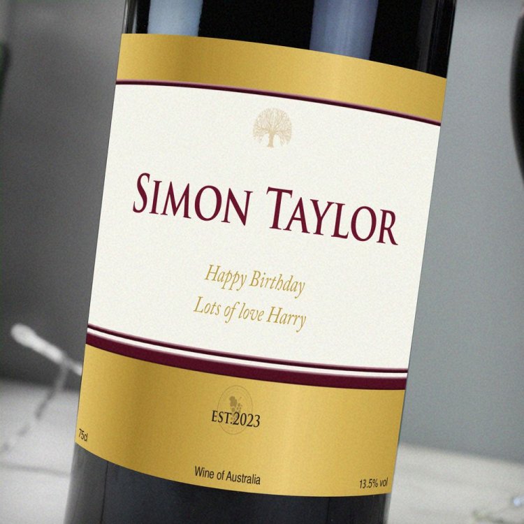Modal Additional Images for Personalised Gold Label Red Wine