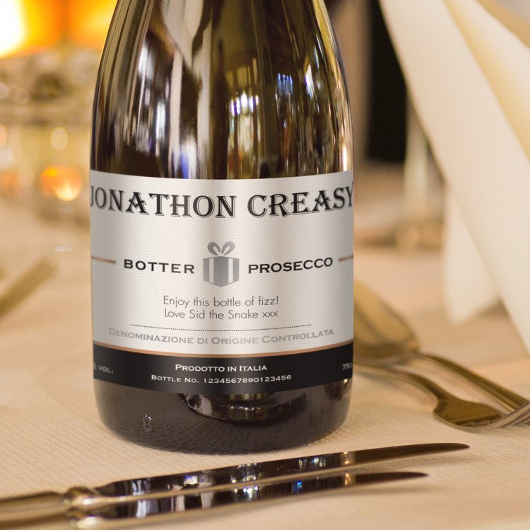 Modal Additional Images for Personalised Contemporary Label Prosecco