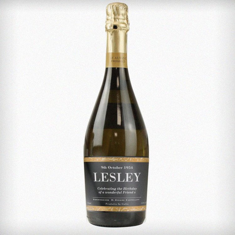 Modal Additional Images for Personalised Classic Black Label Prosecco