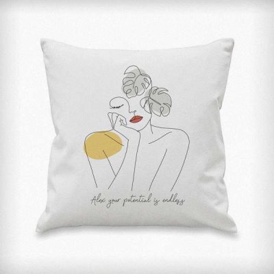 (image for) Personalised Fleur Fine Line Cushion