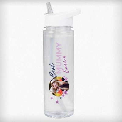 (image for) Personalised Floral Best Ever Photo Upload Water Bottle