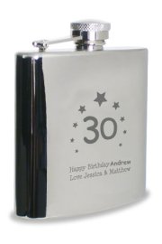 (image for) Personalised Hip Flask 30th Birthday Present