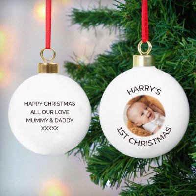 (image for) Personalised Photo Upload Bauble