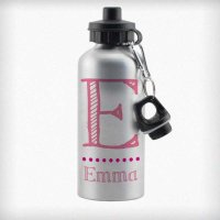 (image for) Personalised Pink Name Silver Drinks Bottle