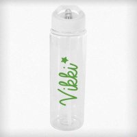 (image for) Personalised Green Star Name Only Water Bottle