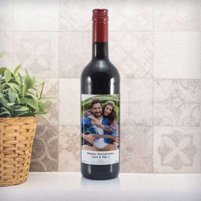 (image for) Personalised Photo Upload Red Wine