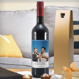 (image for) Personalised Photo Upload Red Wine