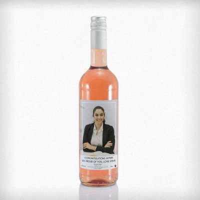 (image for) Personalised Photo Upload Rose Wine