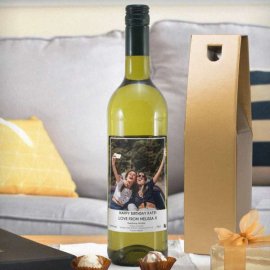 (image for) Personalised Photo Upload White Wine