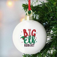 (image for) Personalised Big Elf Bauble
