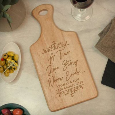 (image for) Personalised True Love Story Wooden Paddle Board