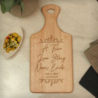 (image for) Personalised True Love Story Wooden Paddle Board