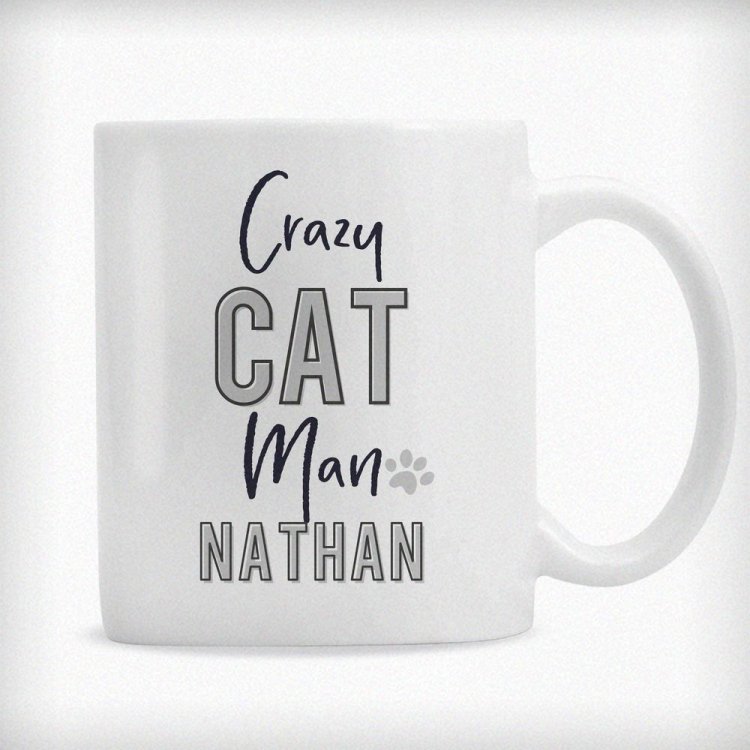 Modal Additional Images for Personalised Crazy Cat Man Mug