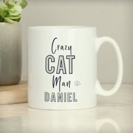 (image for) Personalised Crazy Cat Man Mug